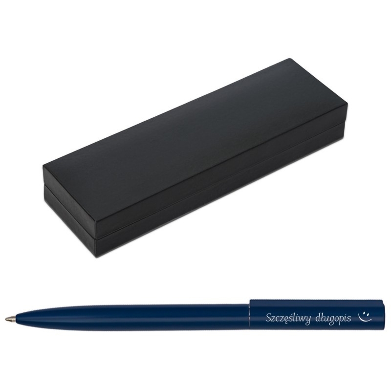 Długopis Avija granatowy w pudełku z grawerunkiem laserowym