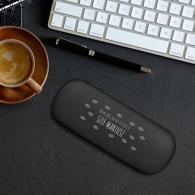 Etui na okulary / futerał / Prezent dla szefa / Mam oko na wszystkich / z Nadrukiem