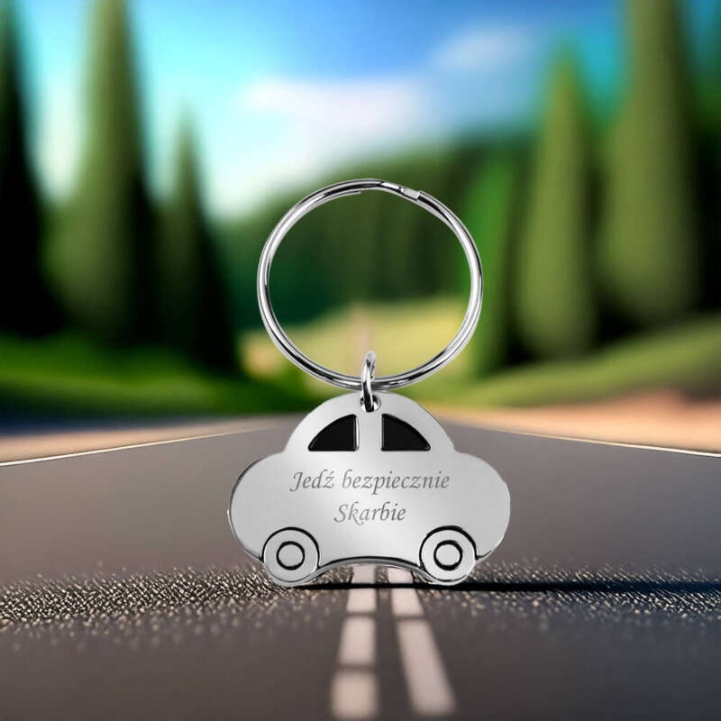 Brelok breloczek do kluczy Samochód z Grawerem