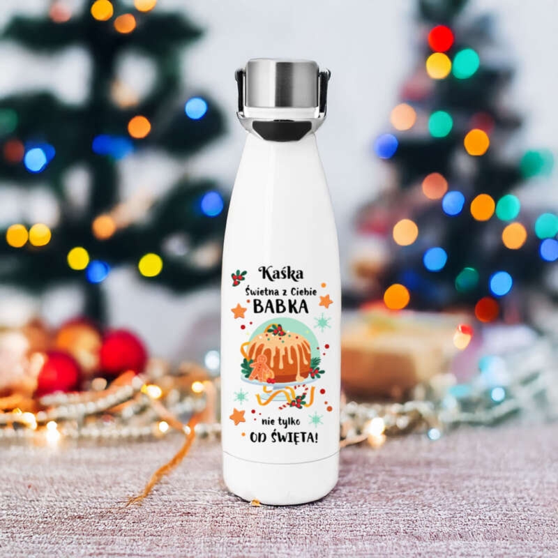 Butelka termiczna 500 ml Air Gifts z nadrukiem UV – idealny świąteczny prezent