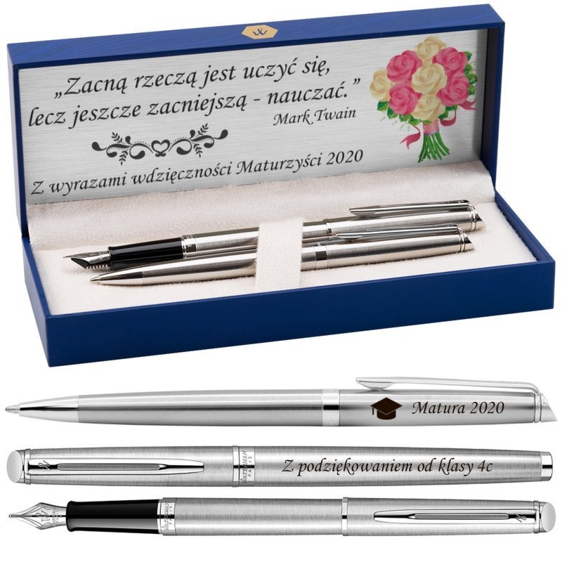 Zestaw pióro i długopis Waterman Hemisphere CT z grawerem