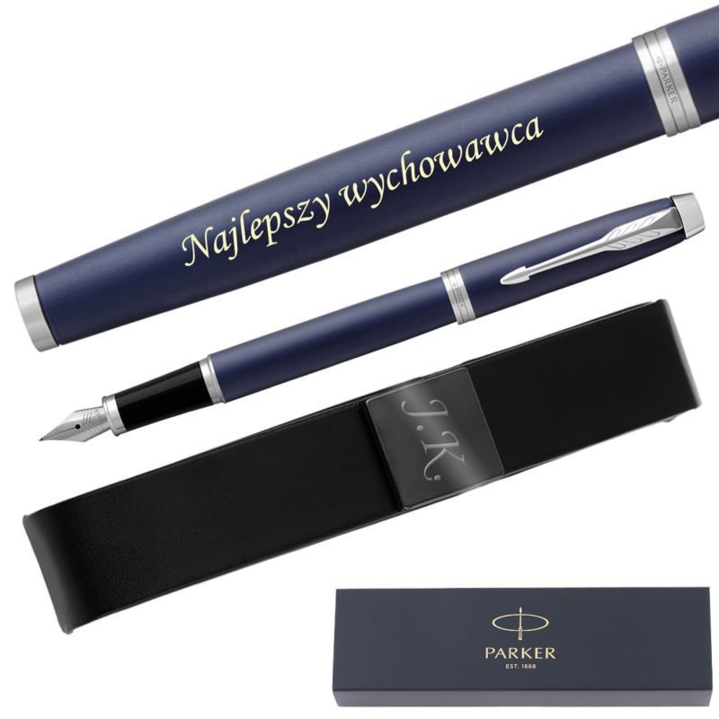 Parker IM Blue CT pióro wieczne z etui i grawerem laserowym