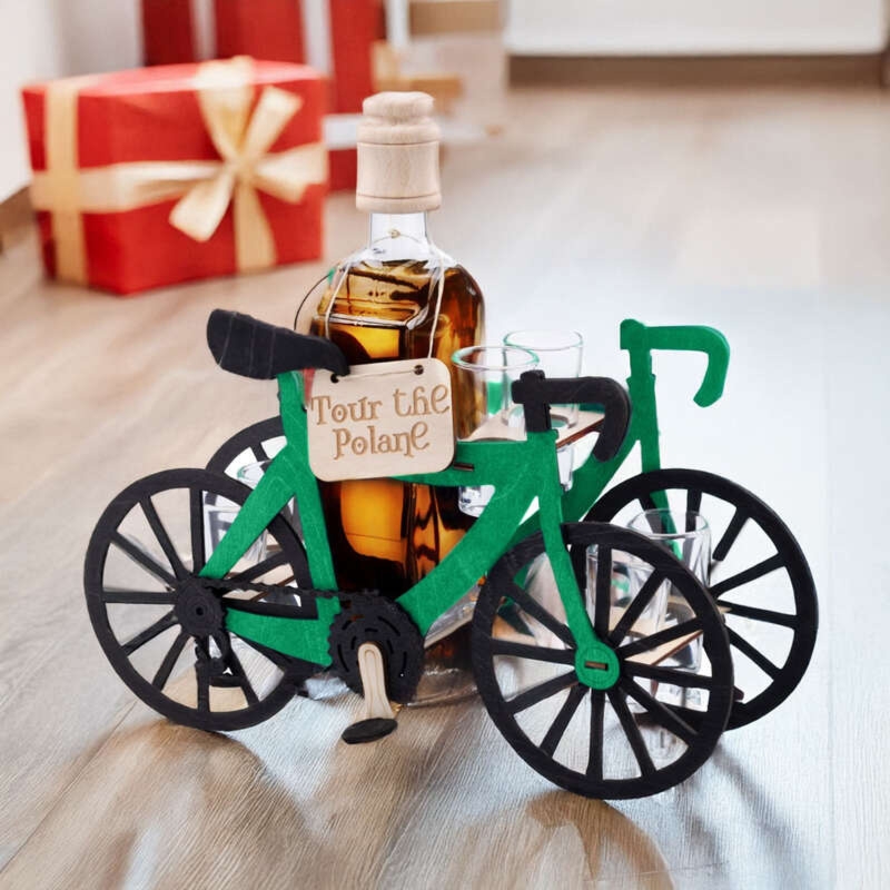 Komplet 7-częściowy Karafka i kieliszki Rower kolarski z Grawerem