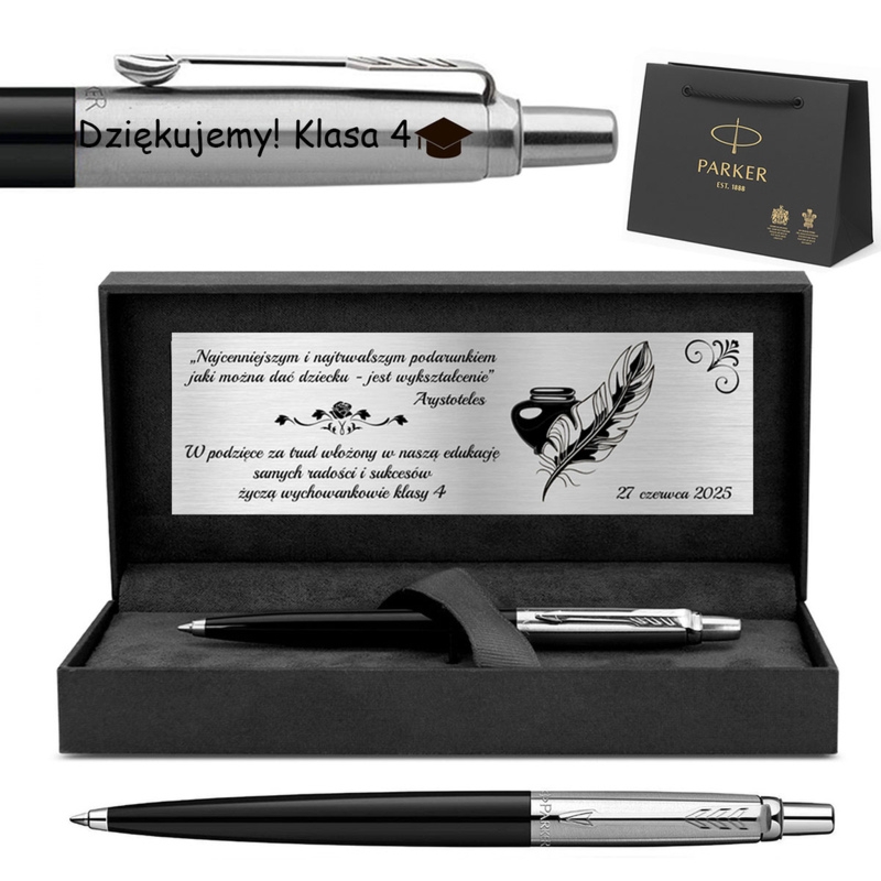 Długopis Parker Jotter Special czarny na zakończenie roku z grawerem