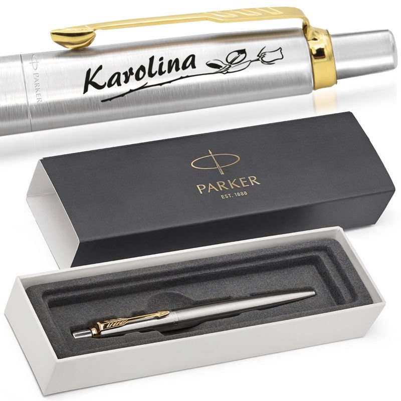 Długopis Parker Jotter GT stal z grawerem laserowym w etui Parker
