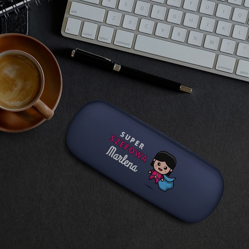 Etui na okulary / futerał / Prezent dla szefa / Super Szefowa / z Nadrukiem