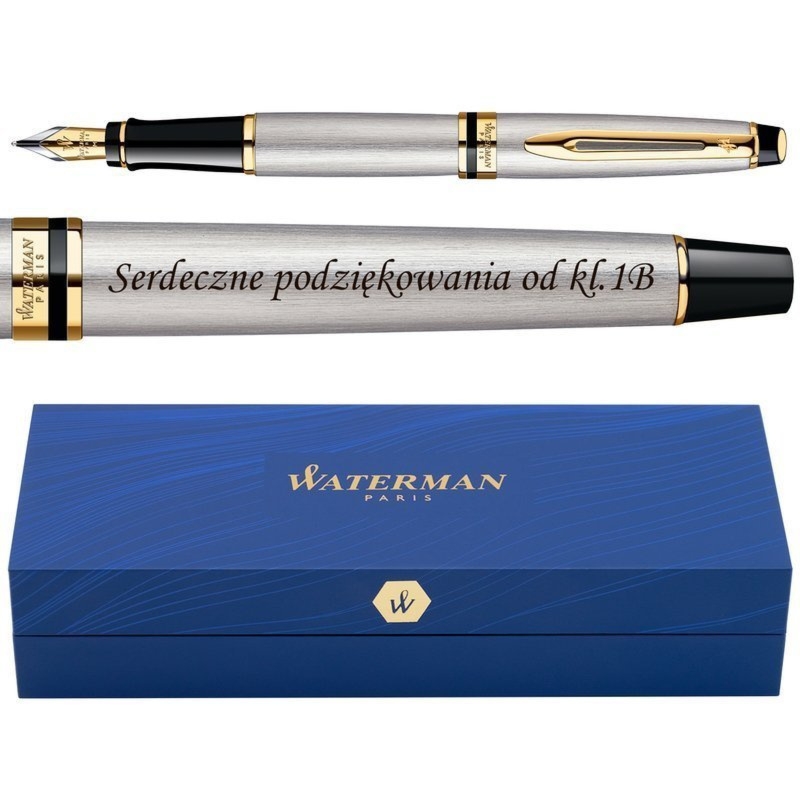 Pióro wieczne Waterman Expert Stalowy GT z grawerem na prezent