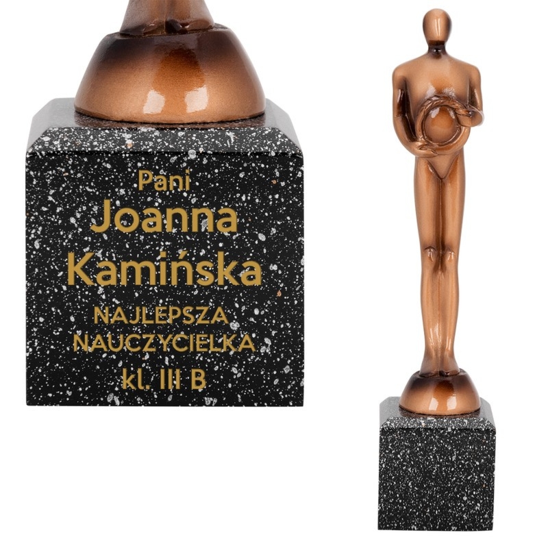 Statuetka dla nauczyciela - prezent na Dzień Nauczyciela / zakończenie roku szkolnego / z Grawerem