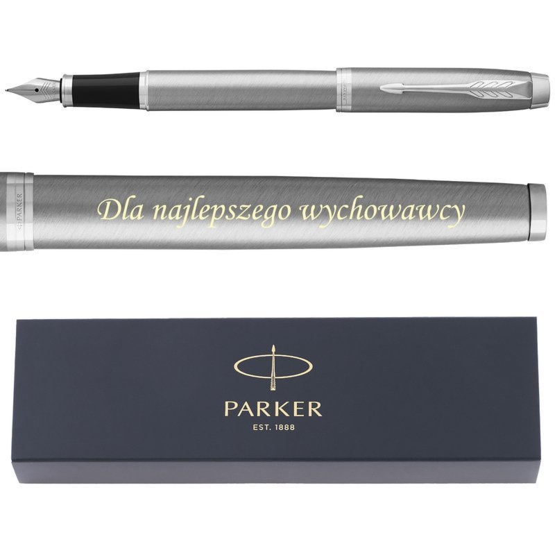 Srebrne pióro wieczne Parker Essential CT z grawerem laserowym