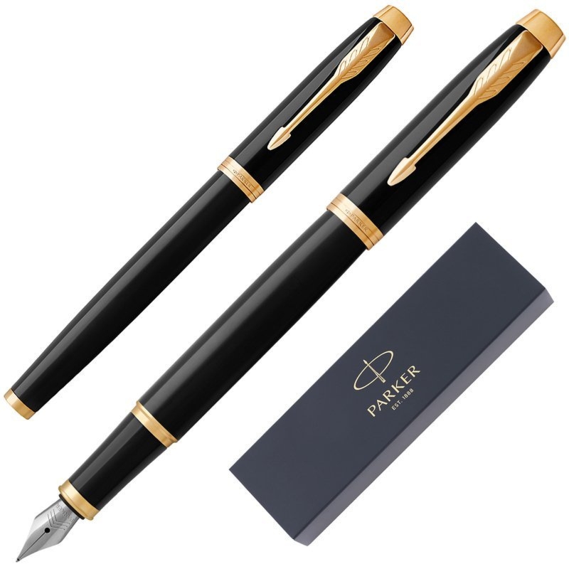 Pióro wieczne Parker IM Black GT platerowane 23-karatowym złotem