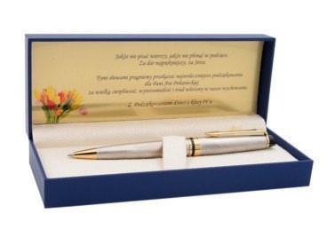 Długopis Waterman Expert Stalowy GT z grawerem i tabliczką