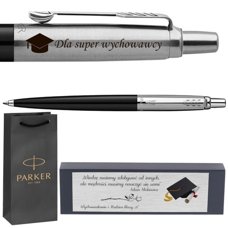 Długopis Parker Jotter Special czarny z grawerem i torebką