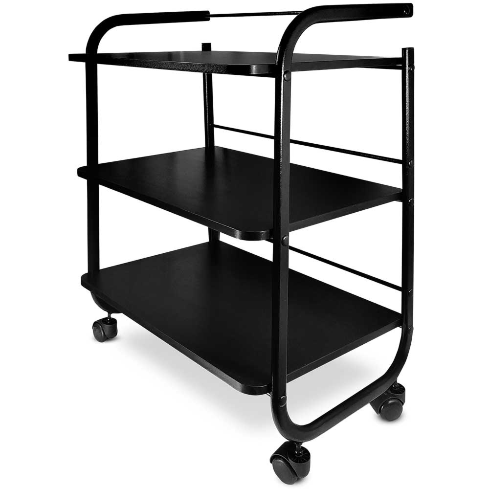 Stolik czarny 3 półki z uchwytem G