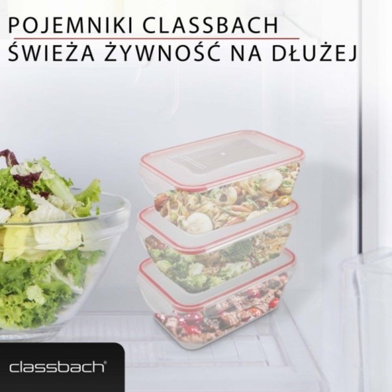 Pojemniki do przechowywania żywności 7x Classbach C-FHD 4008 K Oficjalny sklep Classbach