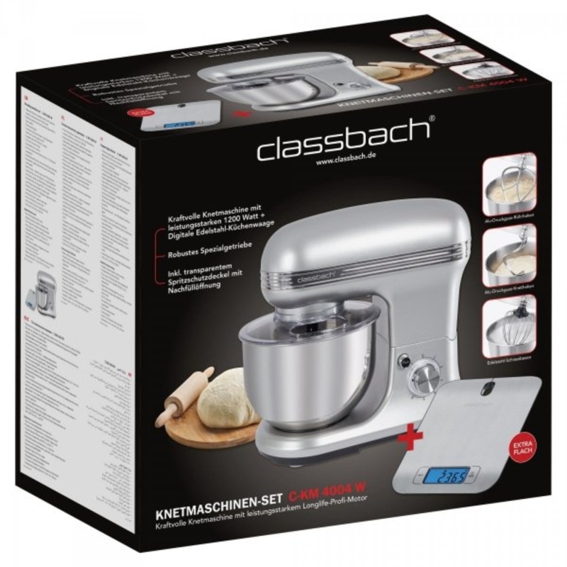 Profesjonalny planetarny robot kuchenny Classbach C-KM 4004 W + waga Oficjalny sklep Classbach