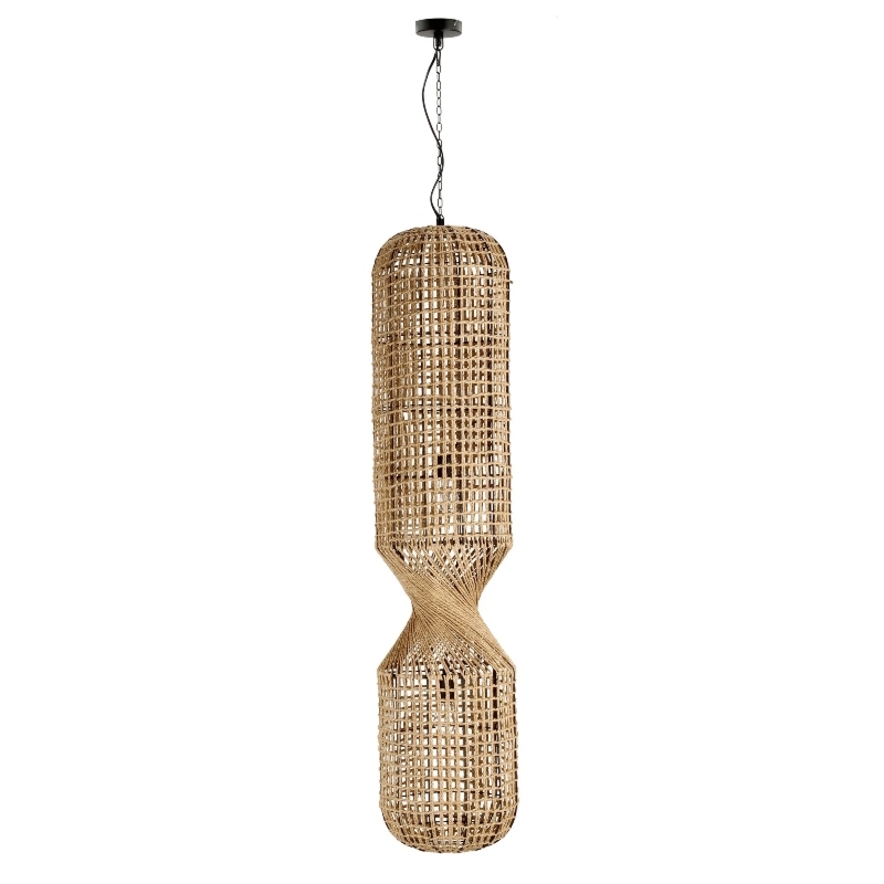 Lampa wisząca MALABO Bizzotto papier i metal wys. 132 cm L