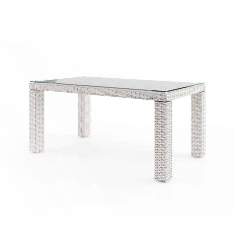 Stół ogrodowy RAPALLO   160x90 Oltre royal biały technorattan