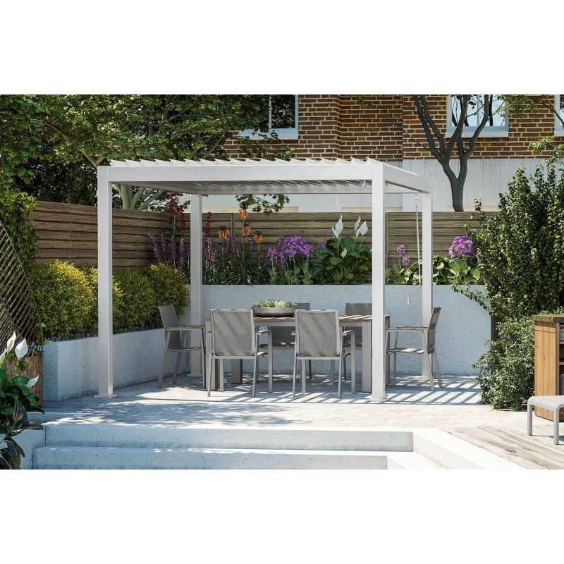 Zadaszenie tarasowe kwadratowe PERARA  300x300cm ZUMM biały aluminium
