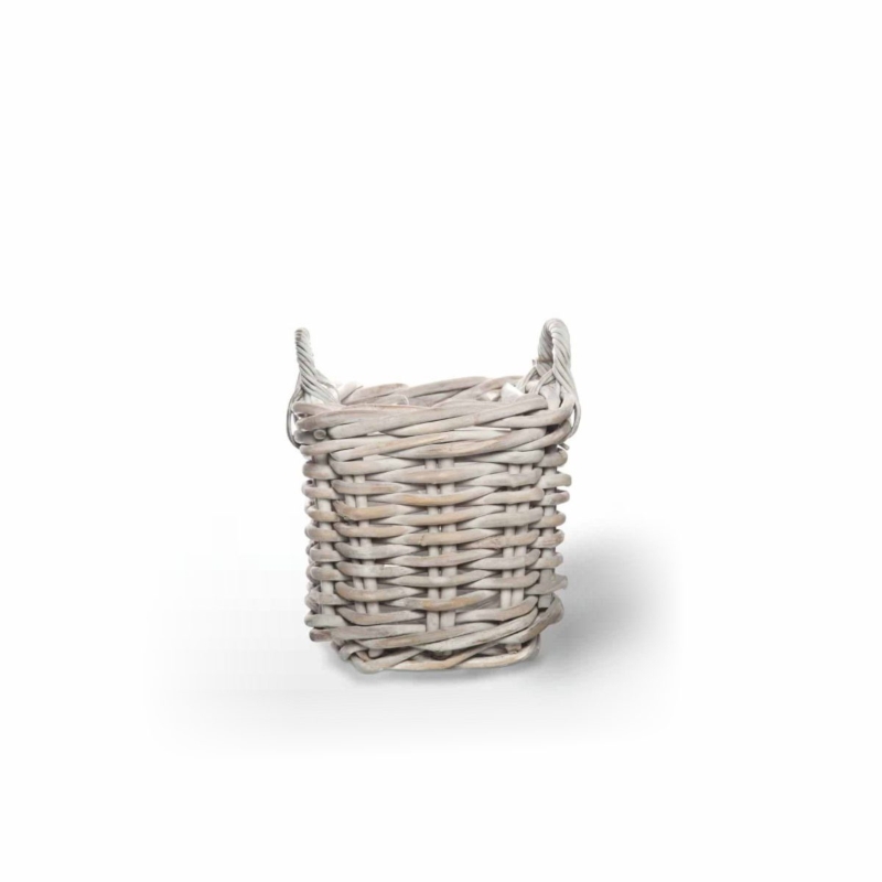 Kosz rattanowy osłonka donicy NARBONNE  35x35x35 Vimine biały