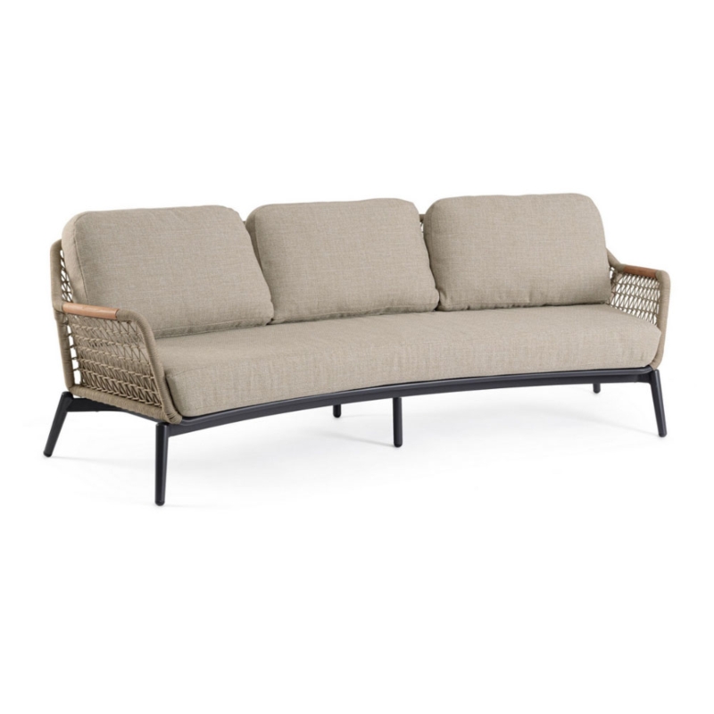 Sofa ogrodowa Bolzano Etrusco aluminium antracyt/beż