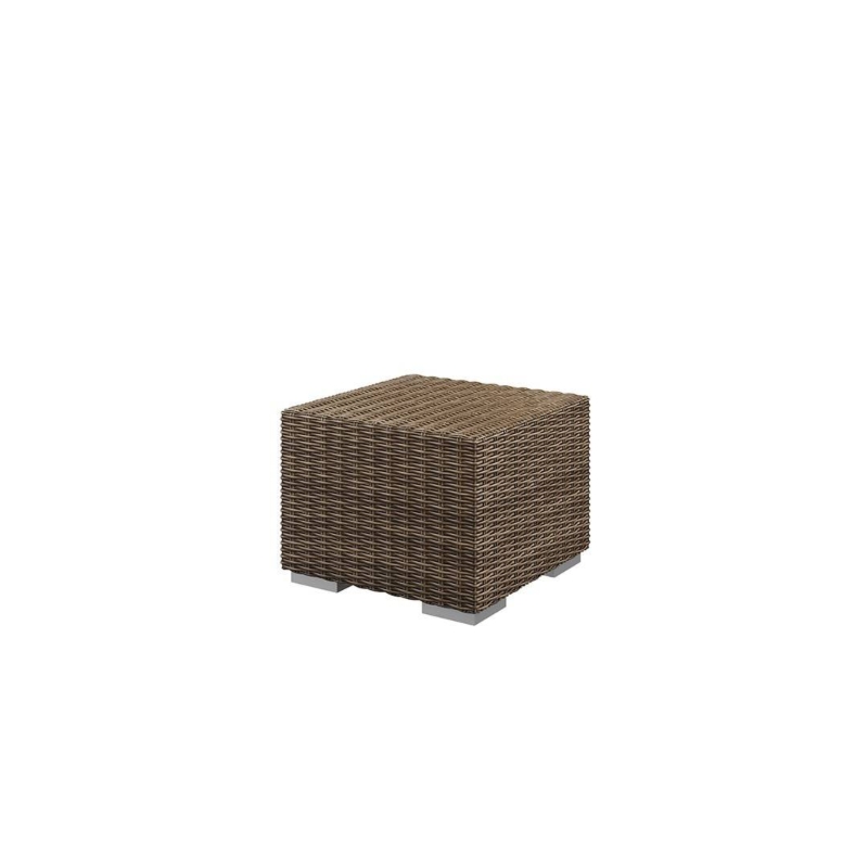 Puf ogrodowy MILANO  50x50x40 Oltre royal piaskowe technorattan