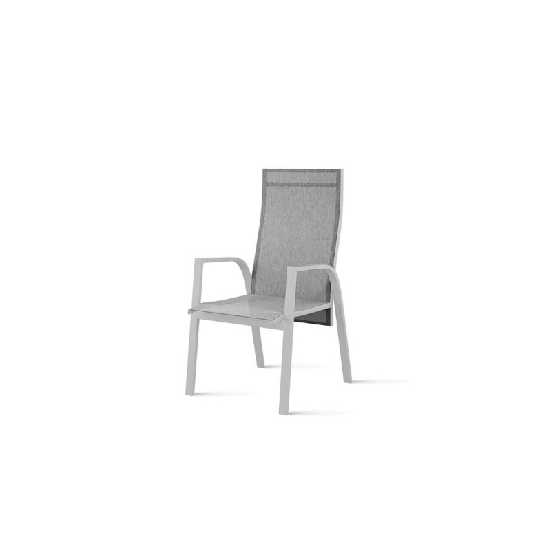 Krzesło ogrodowe ALICANTE  73x60x103 ZUMM szare aluminium