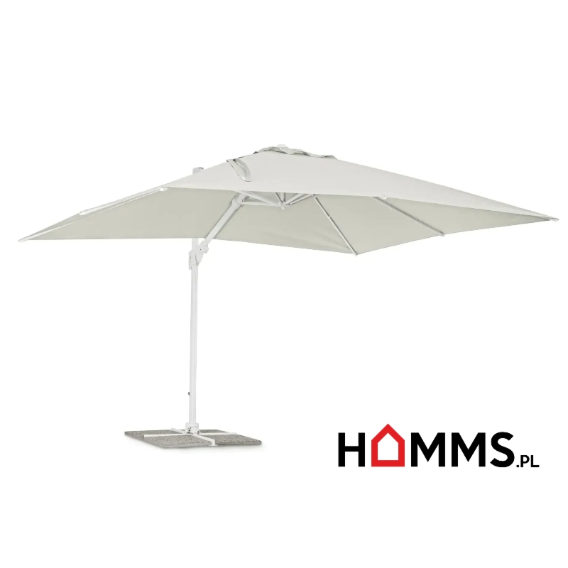 Bolzano Elysium Parasol ogrodowy 400x300 biały aluminium