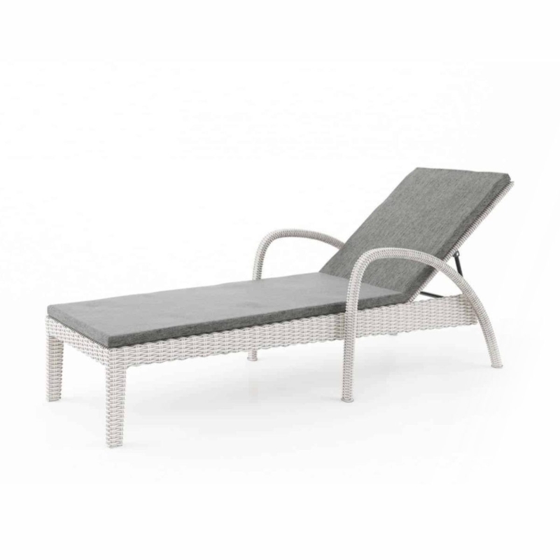 Leżak ogrodowy GRAZIA  74x205 Oltre royal biały technorattan