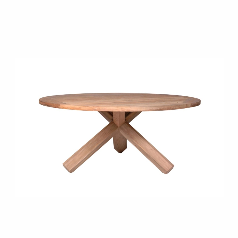 Stół ogrodowy BORDEAUX okragły  Ø150 Vimine naturalny drewno teak