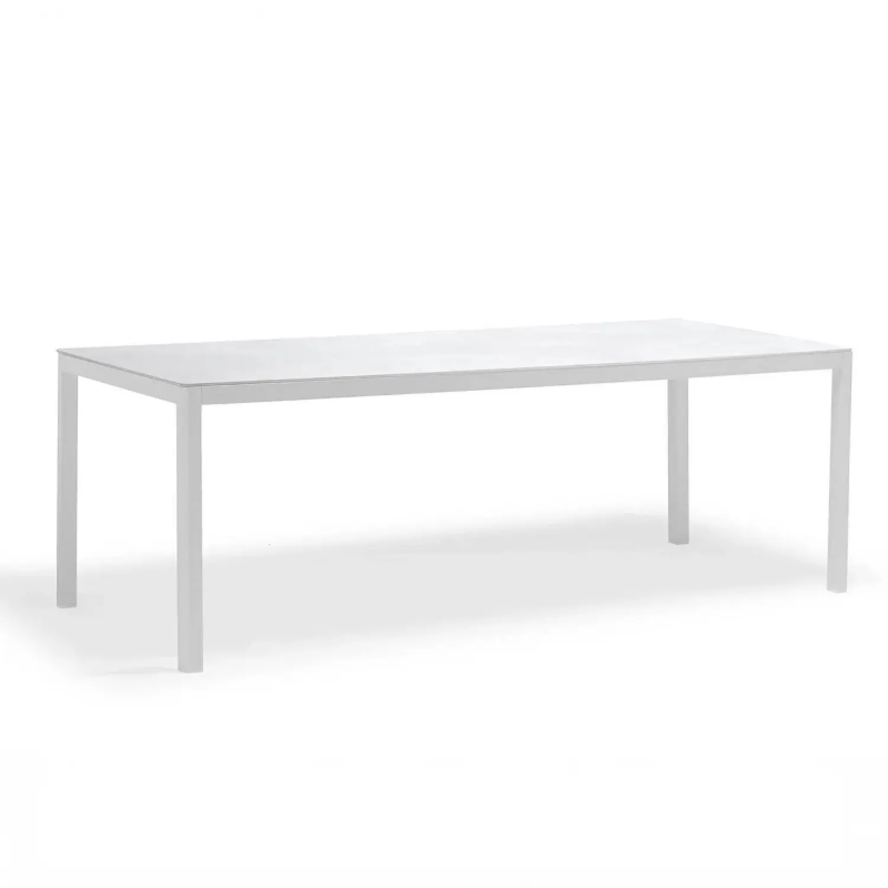 Stół ogrodowy LOOP prostokątny 220x90 Couture Jardin biały aluminium