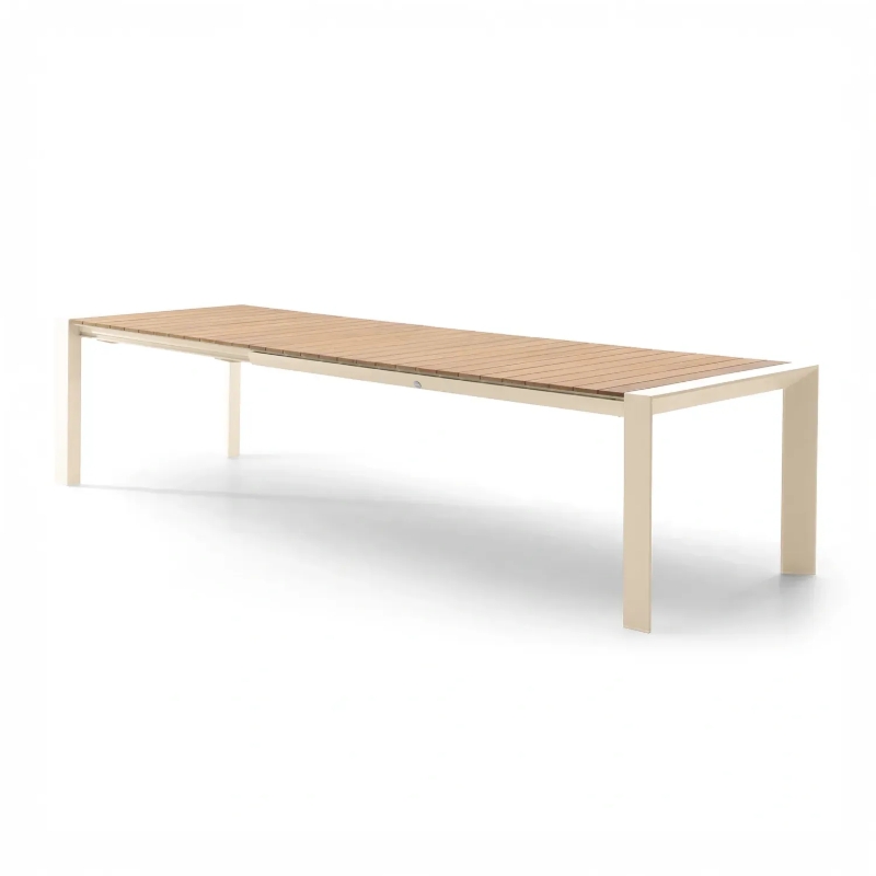 Rozkładany stół ogrodowy MURO 200-320x100 Zumm Mokka aluminium - teak