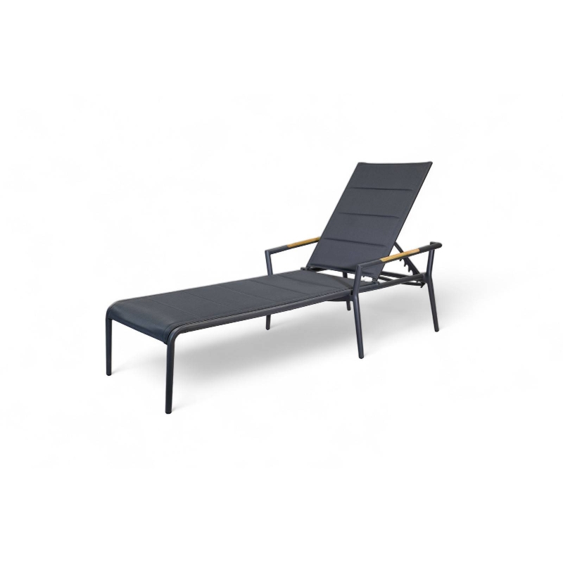 Leżak ogrodowy PETRA  200x75x200 ZUMM antracytowy aluminium