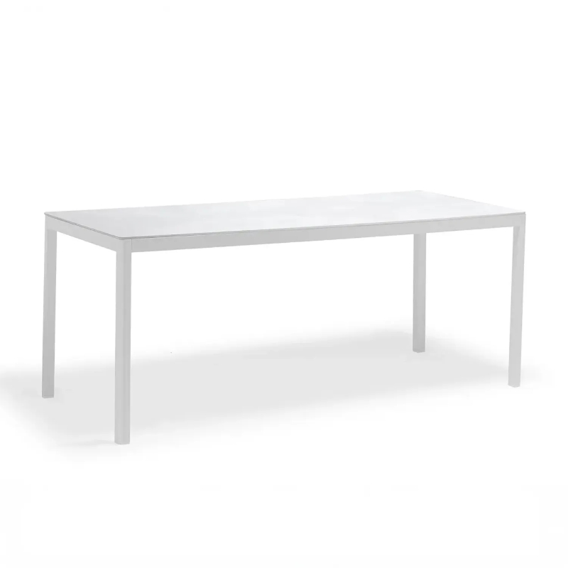 Stół ogrodowy LOOP prostokątnyny 180x90 Couture Jardin biały aluminium