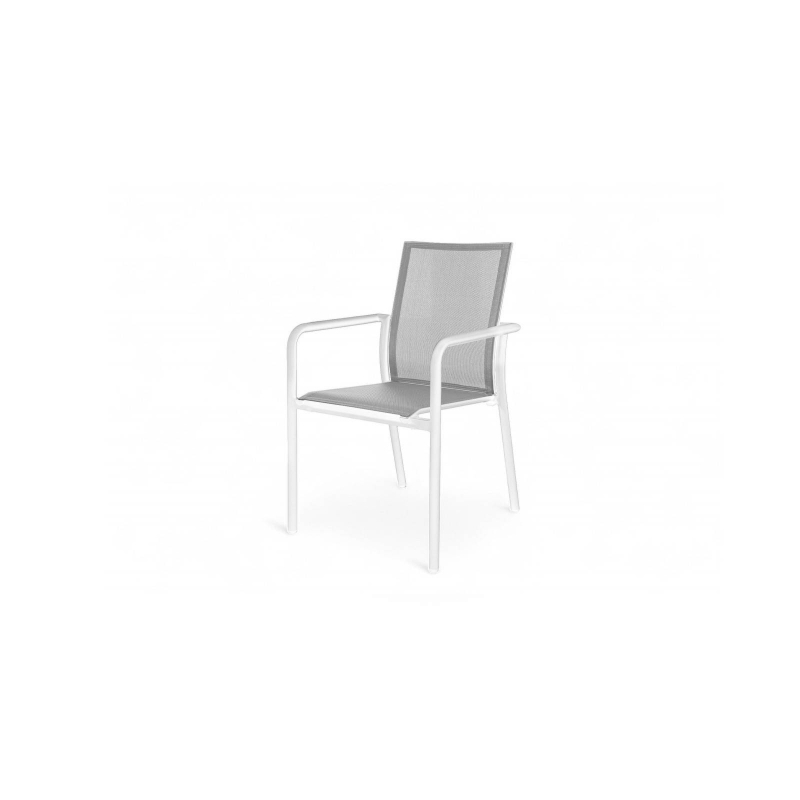 Krzesło ogrodowe SOLLER  65x55x88 ZUMM białe aluminium