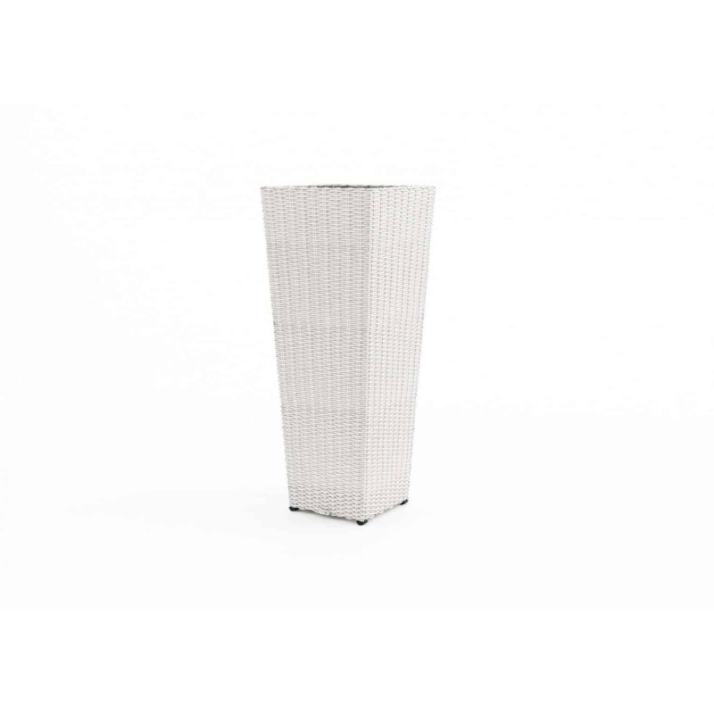 Donica tarasowa duża SCALEO  100x37x37 Oltre royal biała technorattan