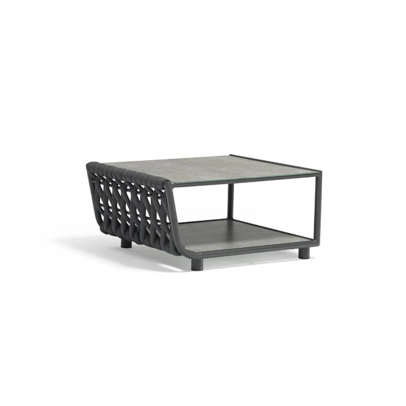 Stolik kawowy ogrodowy HUG prostokątnyny  71x81x40 Couture Jardin antracytowy