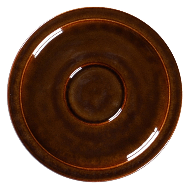 STONE Spodek do espresso 13 cm bursztynowy RAK