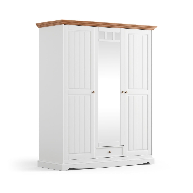 Szafa biała / dąb 3d Belluno Elegante