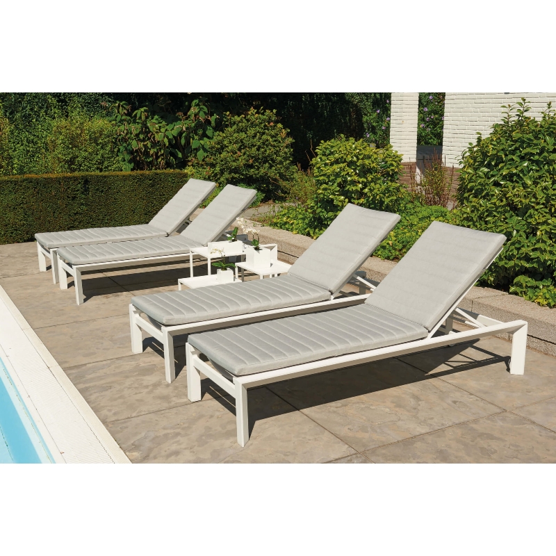 Leżak aluminiowy Delta White
