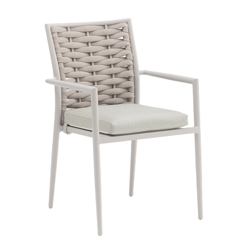 Krzesło balkonowe, do ogrodu LOOP 58x55x143 Couture Jardin beżowe aluminium