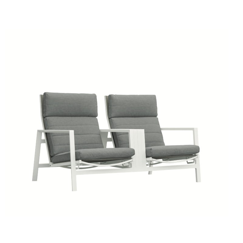 Fotel podwójny Bondi White