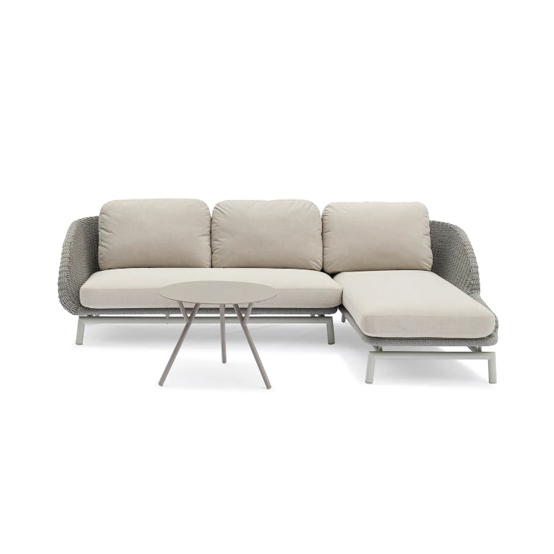 Zestaw mebli tarasowych lewostronny SCOOP IV  Couture Jardin jasnoszary aluminium