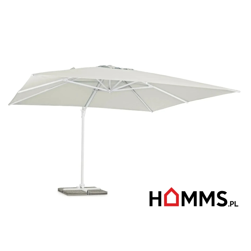 Bolzano Elysium Parasol ogrodowy 400x400 biały aluminium