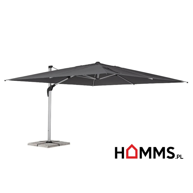 Bolzano Arrito Parasol ogrodowy anodowany 400x400 antracytowy aluminium