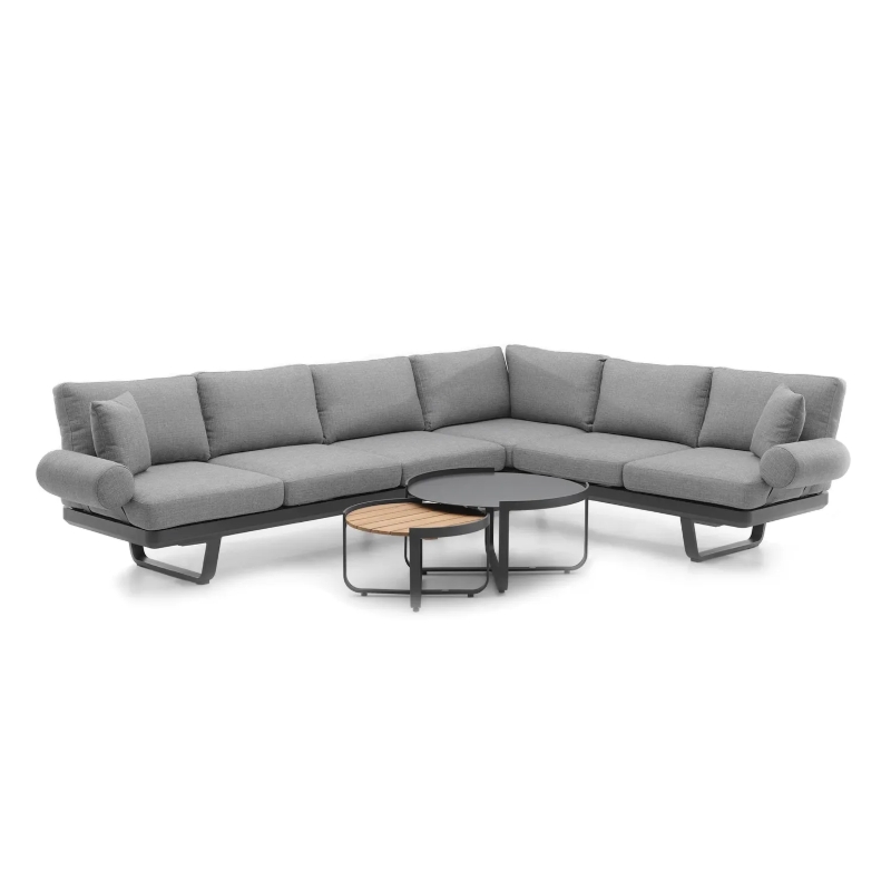 Narożnik ogrodowy wielofunkcyjny ORLANDO 207x207x71 ZUMM antracytowy aluminium