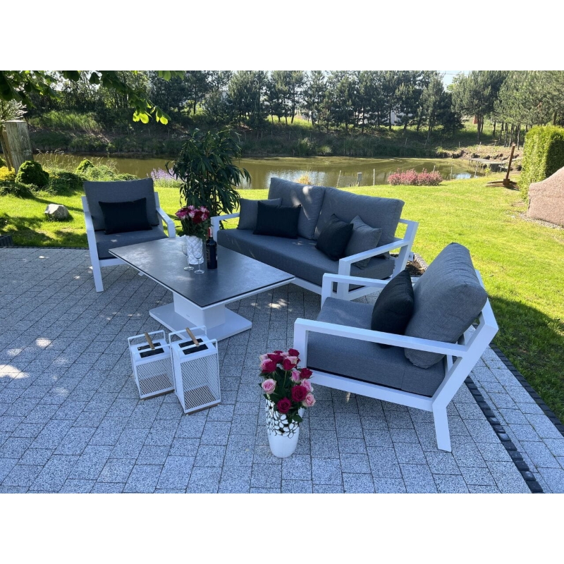 Zestaw wypoczynkowy Timber 4-seat White Mist Grey