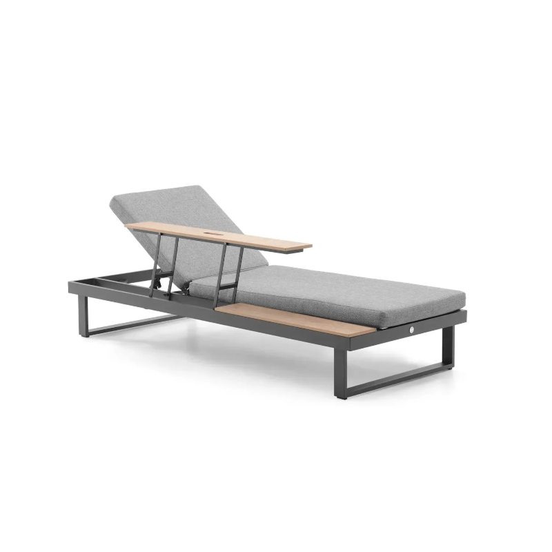 Leżak ogrodowy MALLORCA I  200x83 ZUMM antracytowy aluminium