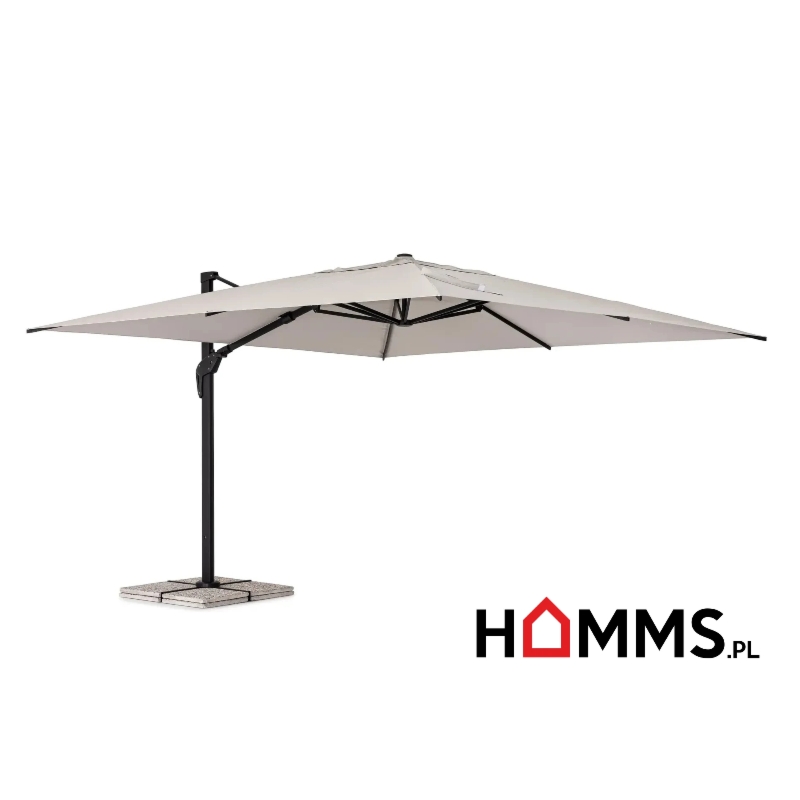 Bolzano Arrito Parasol ogrodowy 400x400 szary aluminium