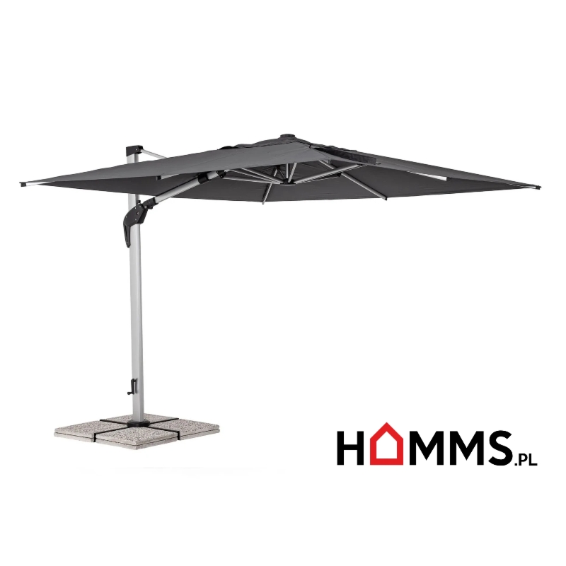 Bolzano Arrito Parasol ogrodowy anodowany 300x300 antracytowy aluminium
