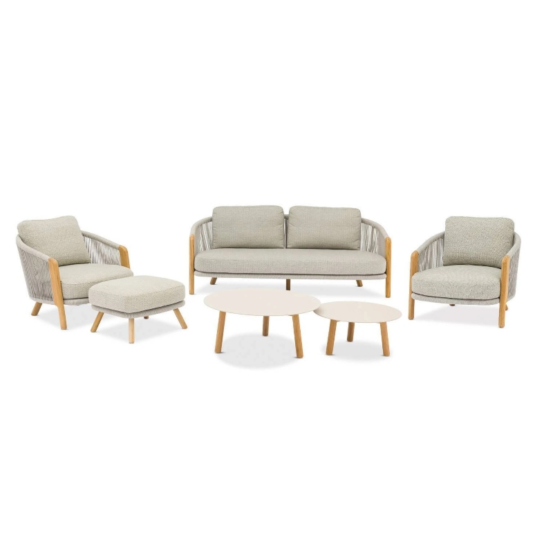 Zestaw mebli ogrodowych HAVEN ZUMM mokka aluminium teak